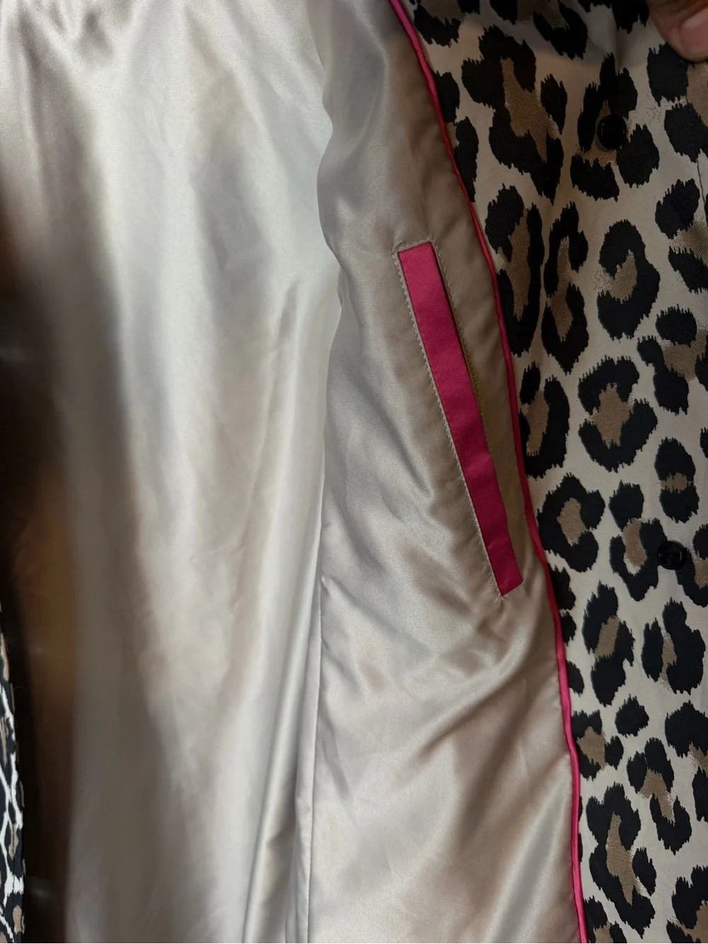 kate spade Leopard Print Coat in Black, Cream, Brown